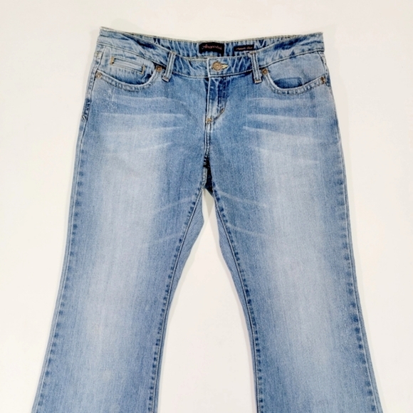 AEROPOSTALE ♡ Sweet Denim Faded 'n Distressed Authentic Flare Blue Jeans 9/10R - Picture 10 of 16